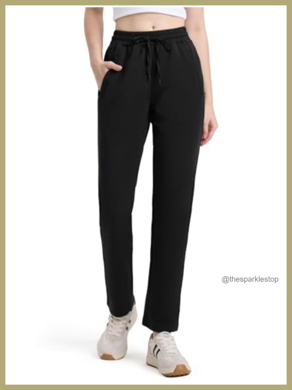 Petite Cotton Sweatpants Open Bottom Joggers Lounge Yoga Pants